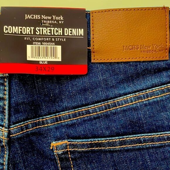 Zachsny jeans NWT 34/29 blue comforter, stretch denim tribeca ny - Picture 7 of 13